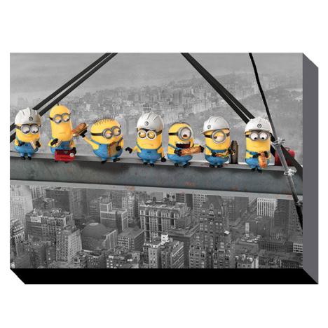 Minions Lunch On A Skyscraper Canvas Print (85cm x 120cm) 